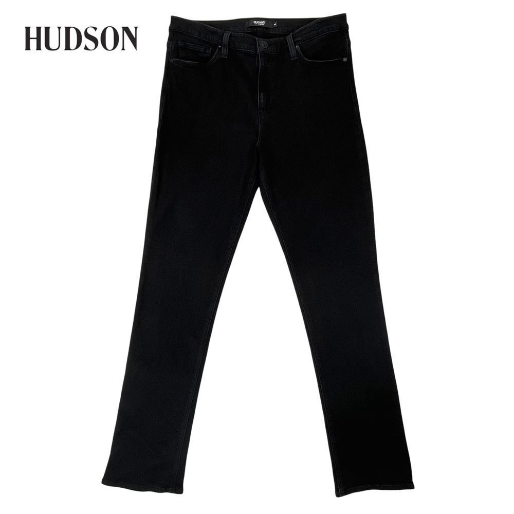Hudson Women's 30 Black Denim Nico Straight Jeans‎